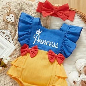 2 piece princess romper. Sz 9-12 months (3x$10/$25)
